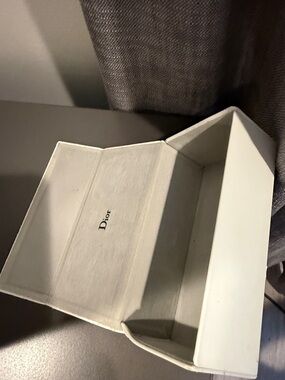 Dior White Signature Glasses Case